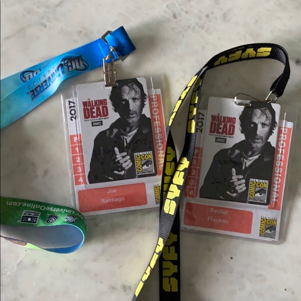 The Walking Dead ComicCon badges